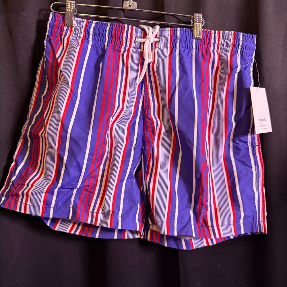 Ice Striped Blue and Red Swimwear